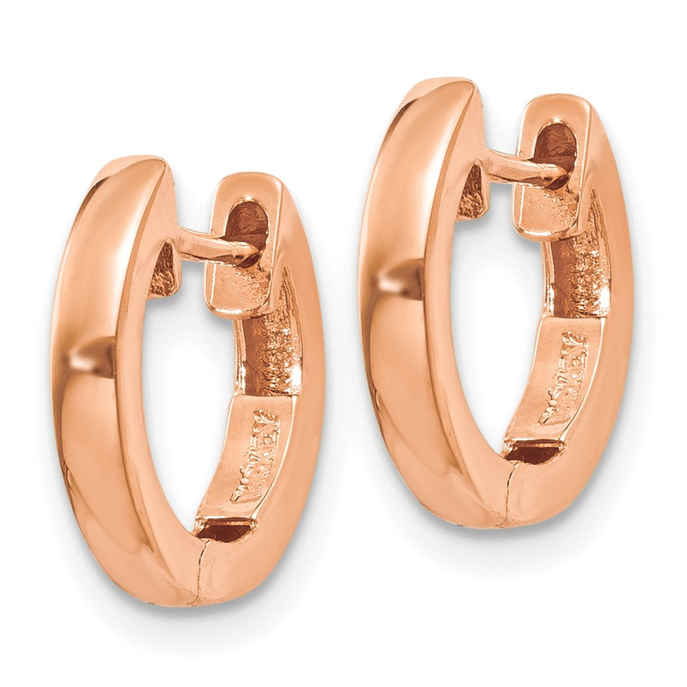 10k Rose Gold 1.7 mm Hinged Hoop Earrings (1.76 grams)