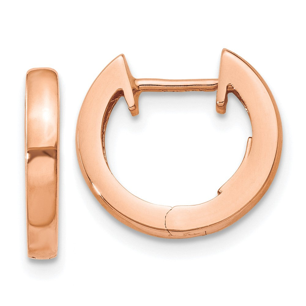 10k Rose Gold 1.7 mm Hinged Hoop Earrings (1.76 grams)