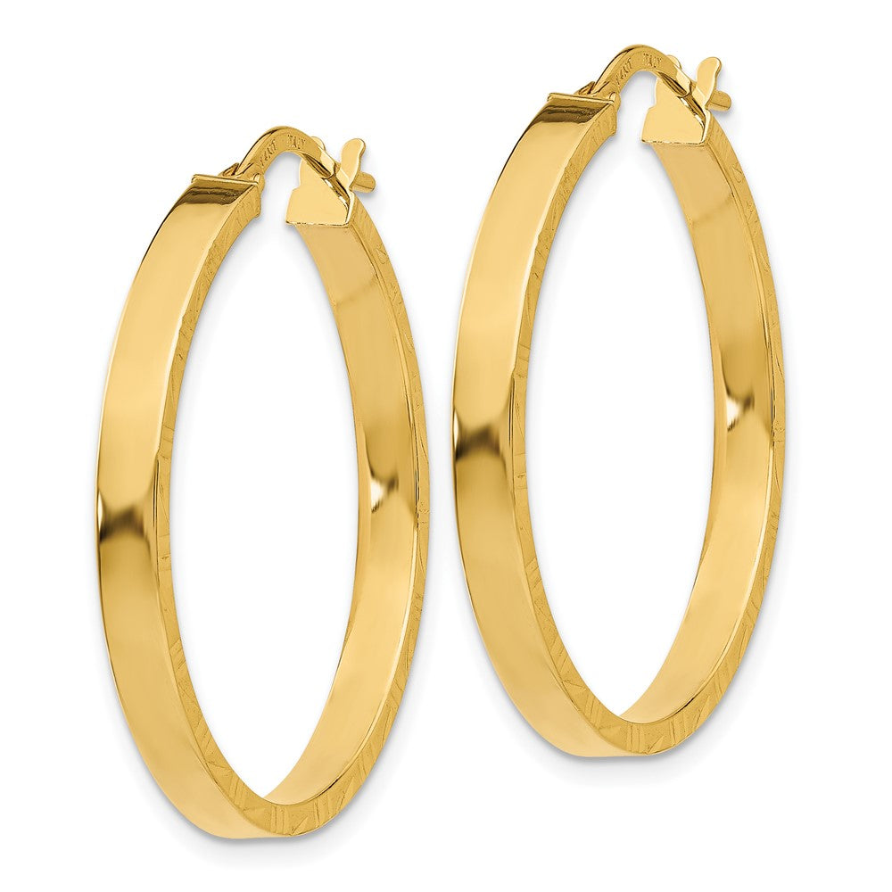 10k Yellow Gold 30.25 mm Polished Hoop Earrings (1.64 grams)