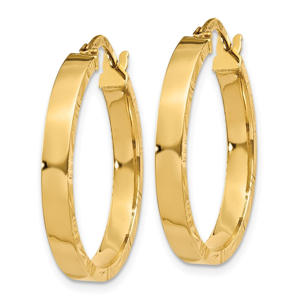 10k Yellow Gold 25 mm Polished Hoop Earrings (1.36 grams)