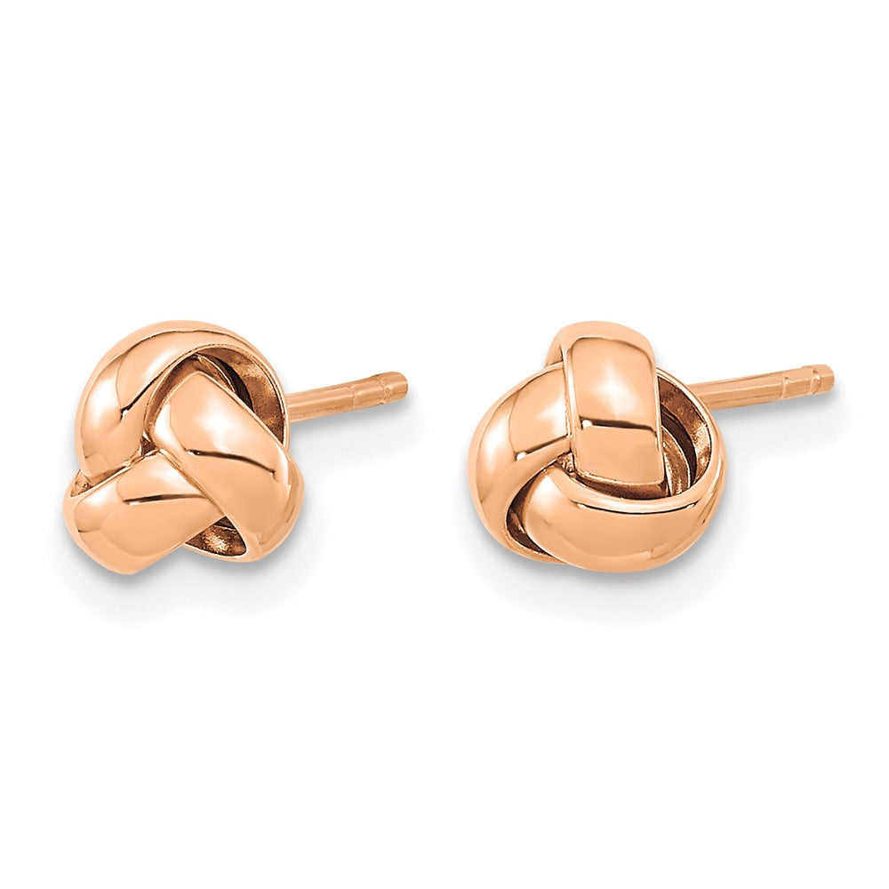 10k Rose Gold 6.5 mm Polished Love Knot Post Earrings (0.82 grams)