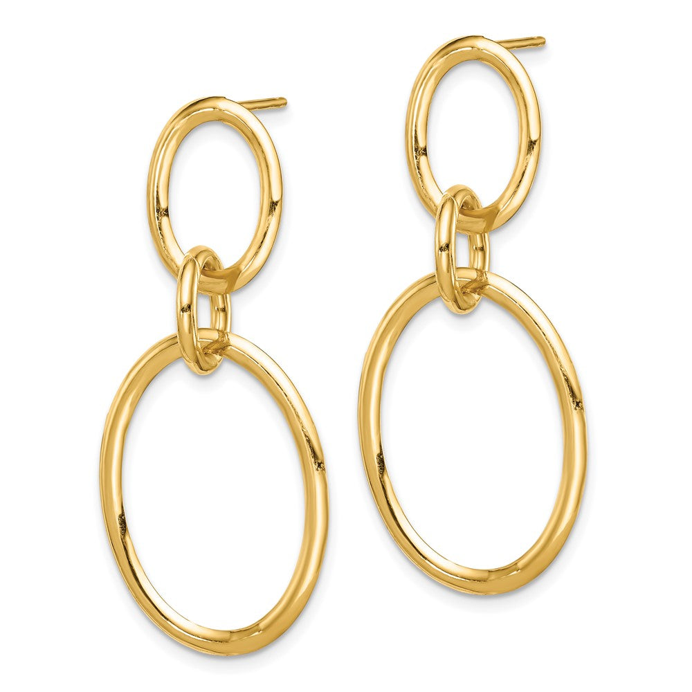 10k Yellow Gold 17 mm Hoop Earrings (1.27 grams)