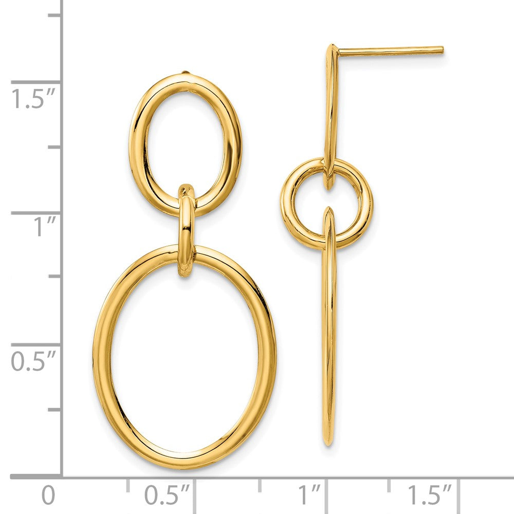 10k Yellow Gold 17 mm Hoop Earrings (1.27 grams)