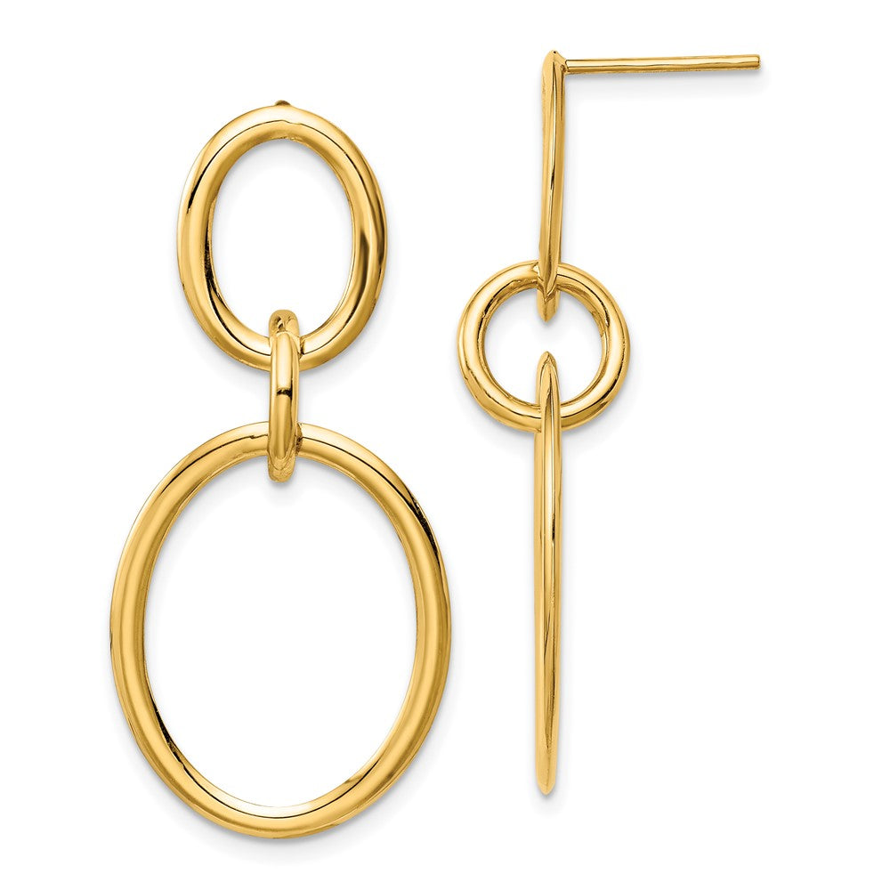 10k Yellow Gold 17 mm Hoop Earrings (1.27 grams)