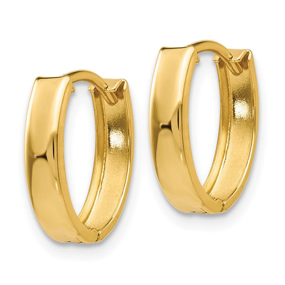 10k Yellow Gold 10 mm Polished Hinged Hoop Earrings (0.97 grams)