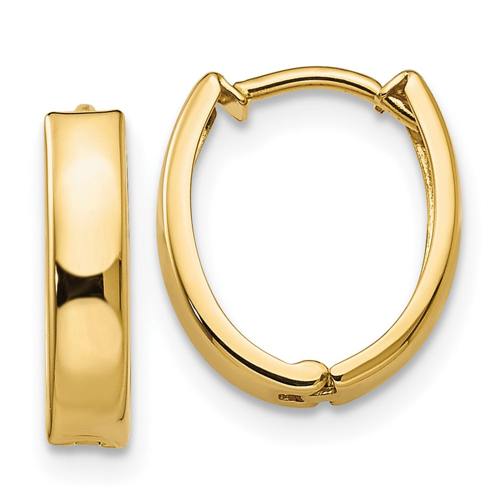 10k Yellow Gold 10 mm Polished Hinged Hoop Earrings (0.97 grams)