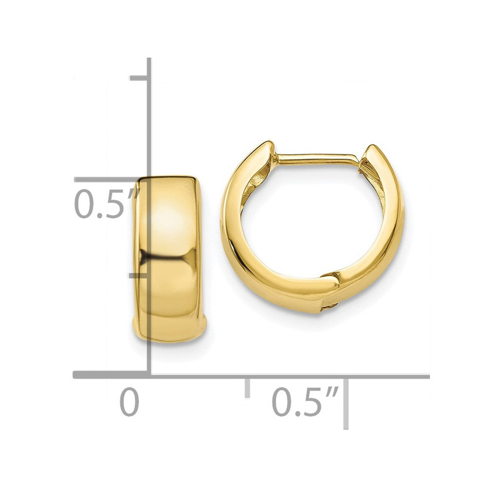 10k Yellow Gold 12 mm Hinged Hoop Earrings (0.95 grams)