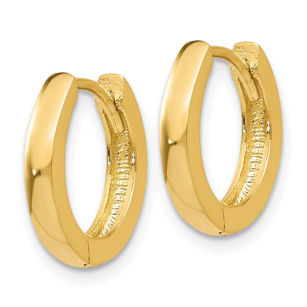 10k Yellow Gold 1.7 mm Hinged Hoop Earrings (1.62 grams)