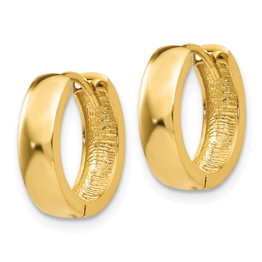 10k Yellow Gold 13.5 mm Round Hinged Hoop Earrings (1.73 grams)