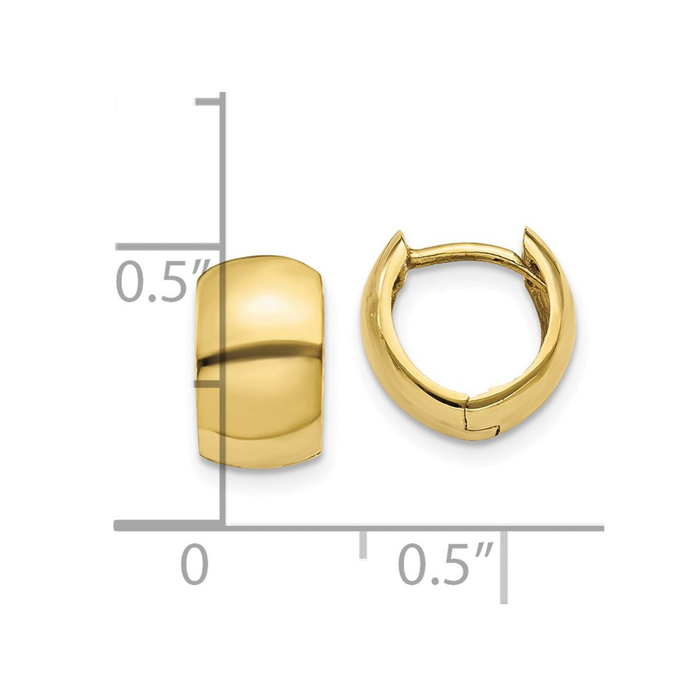 10k Yellow Gold 6 mm Hinged Hoop Earrings (1.69 grams)