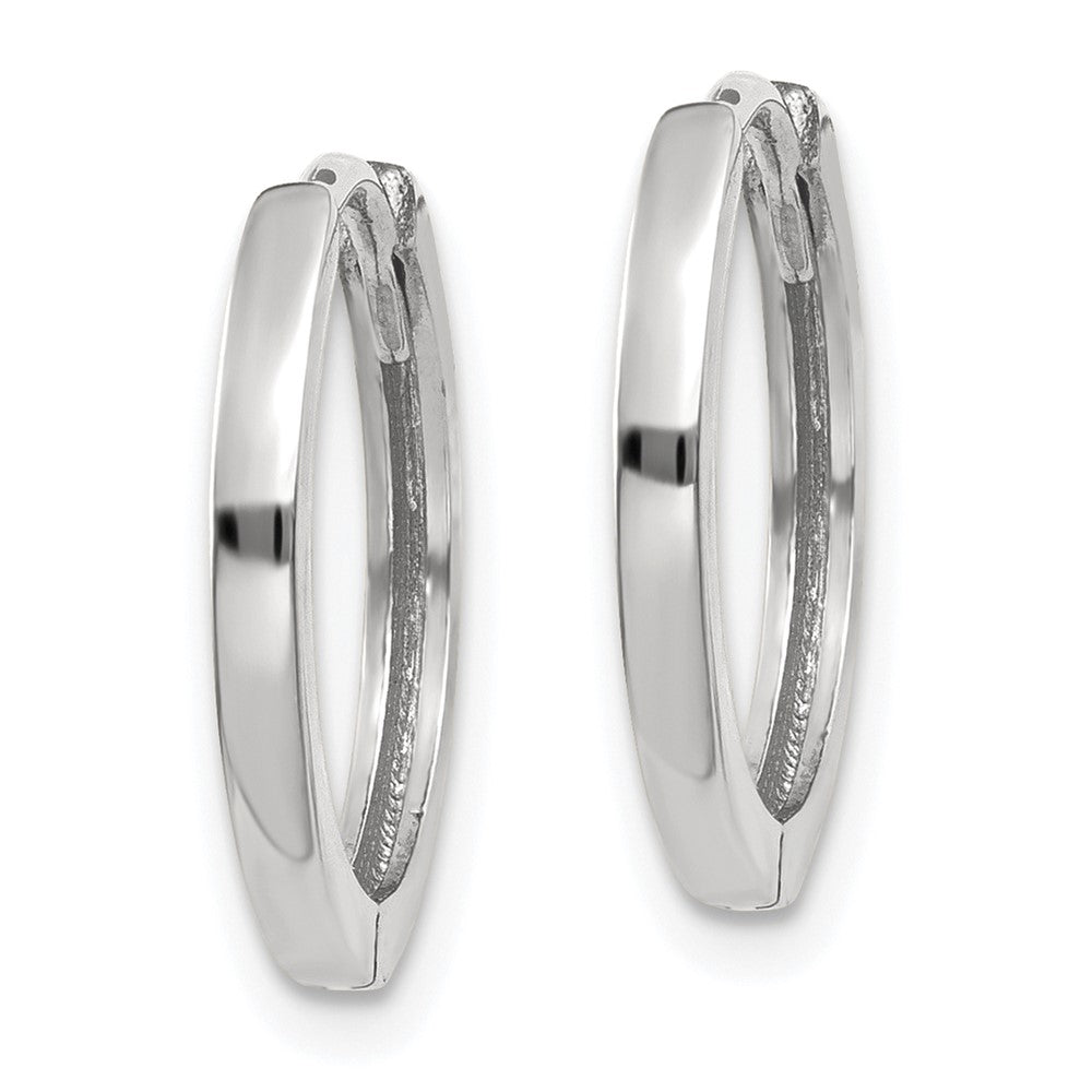 10k White Gold 1.5 mm Hinged Earrings (1.05 grams)