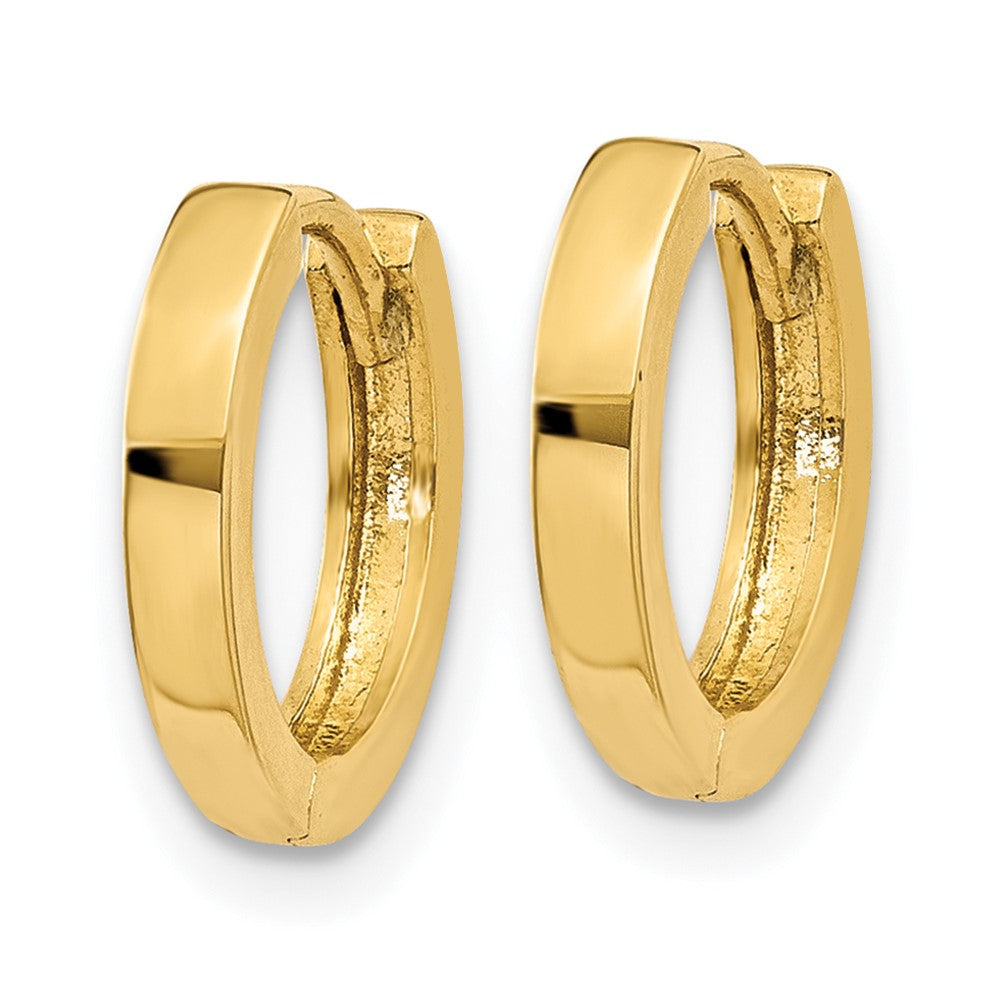 10k Yellow Gold 10.55 mm Hinged Hoop Earrings (0.97 grams)