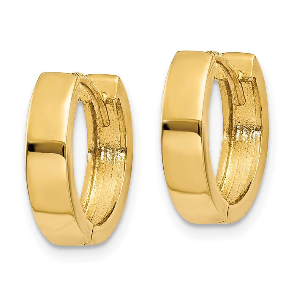 10k Yellow Gold 3 mm Round Hinged Hoop Earrings (1.65 grams)