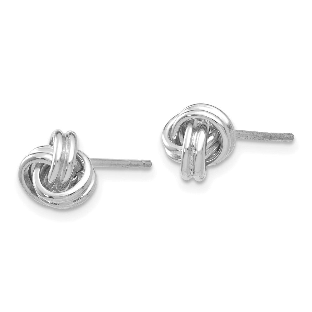 10k White Gold 7 mm Love Knot Post Earrings (1.27 grams)