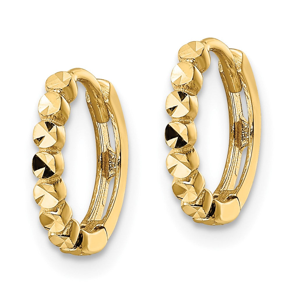 10k Yellow Gold 11.75 mm Hinged Hoop Earrings (0.89 grams)