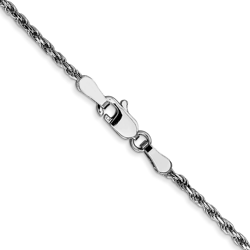 10k White Gold 1.6 mm D/C Machine Made Rope Chain (3.68 grams)