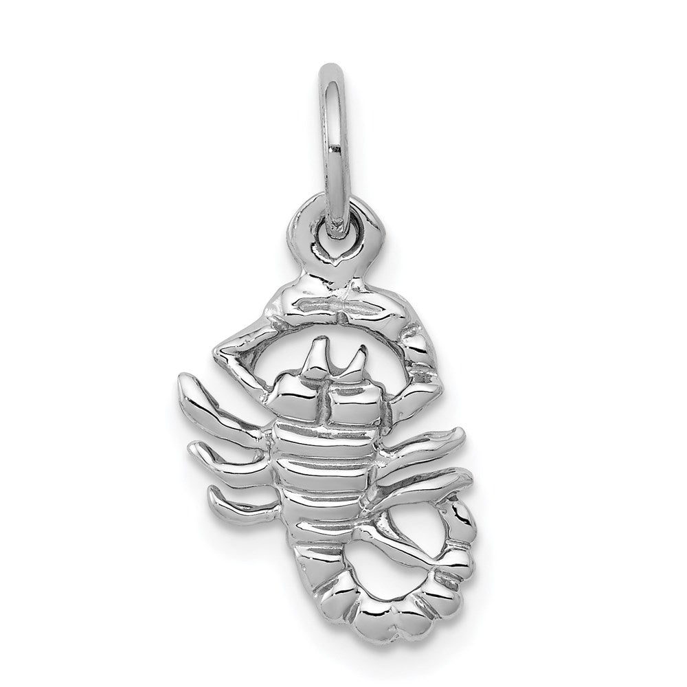 10k White Gold 11 mm Scorpion Charm (0.87 grams)