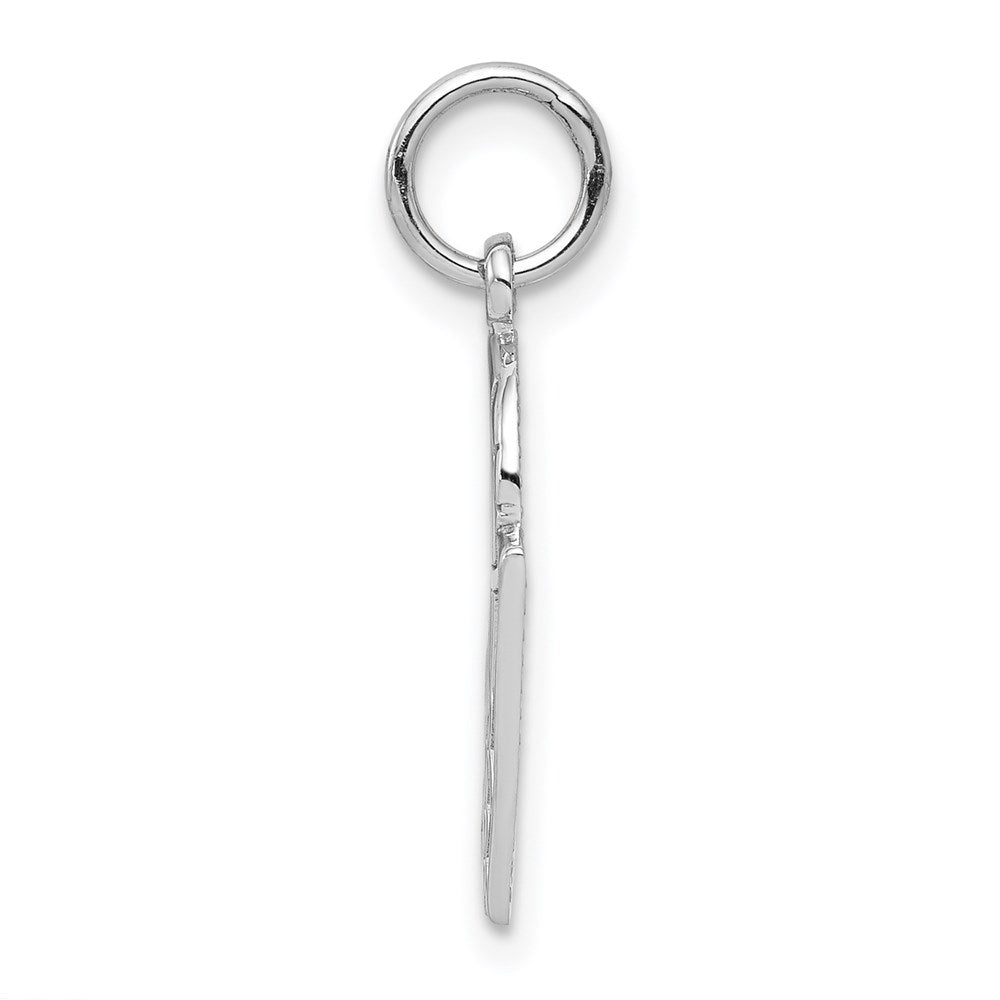 10k White Gold 10 mm  Basketball and Net Charm (0.69 grams)