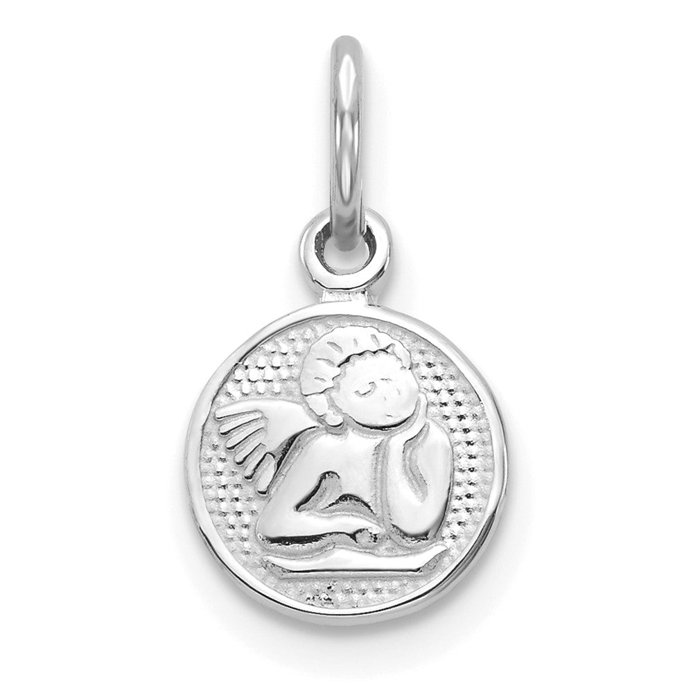 10k White Gold 7 mm Angel Charm