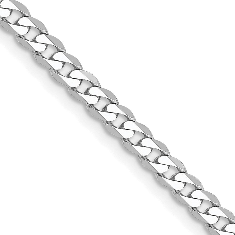 10k WG 2.9mm Flat Beveled Curb Chain