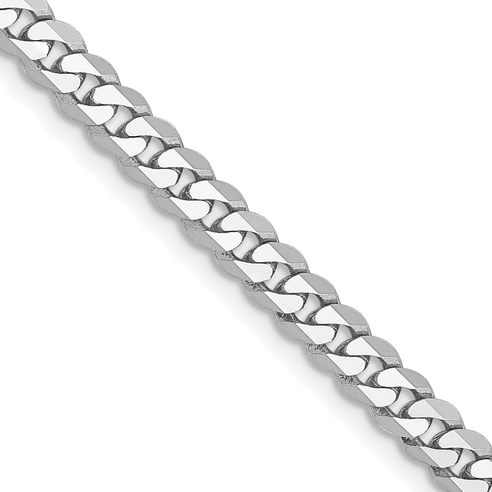 10k WG 3.9mm Flat Beveled Curb Chain