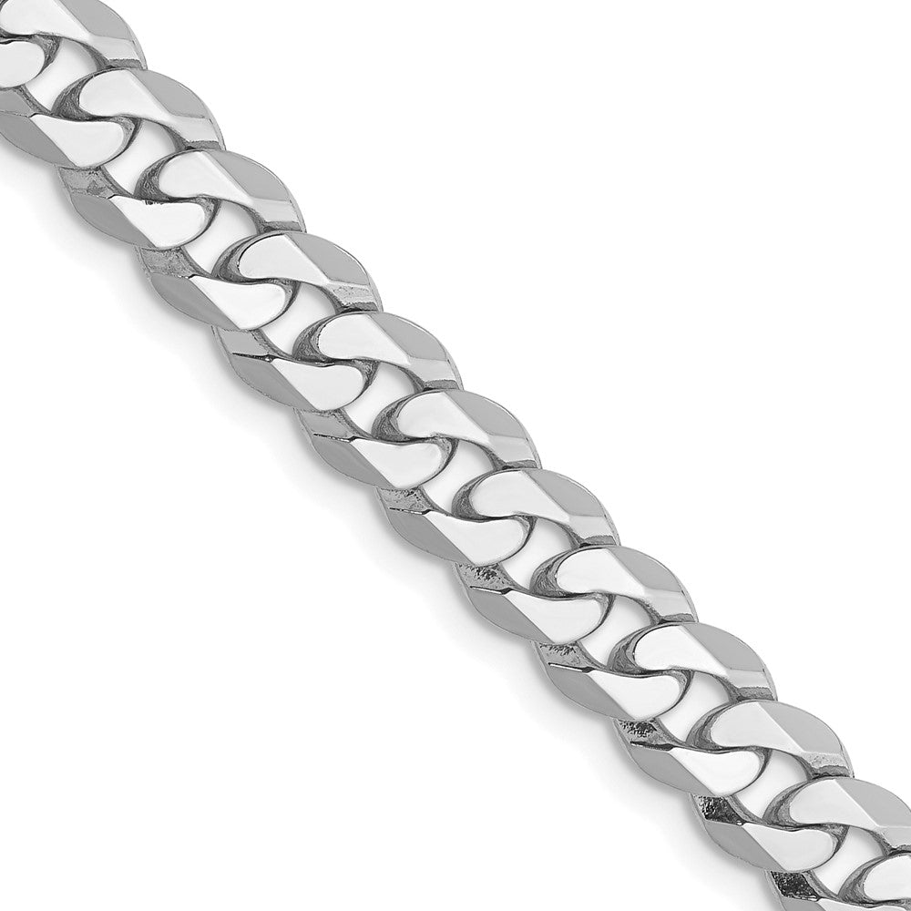 10k WG 6.25mm Flat Beveled Curb Chain