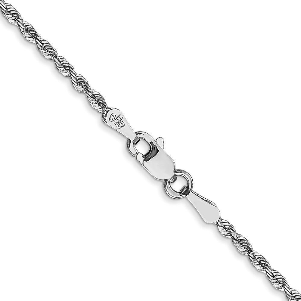 10k White Gold 1.85 mm D/C Quadruple Rope Chain (3.27 grams)