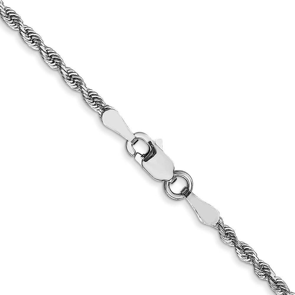 10k White Gold 2 mm Diamond Cut Quadruple Rope Chain