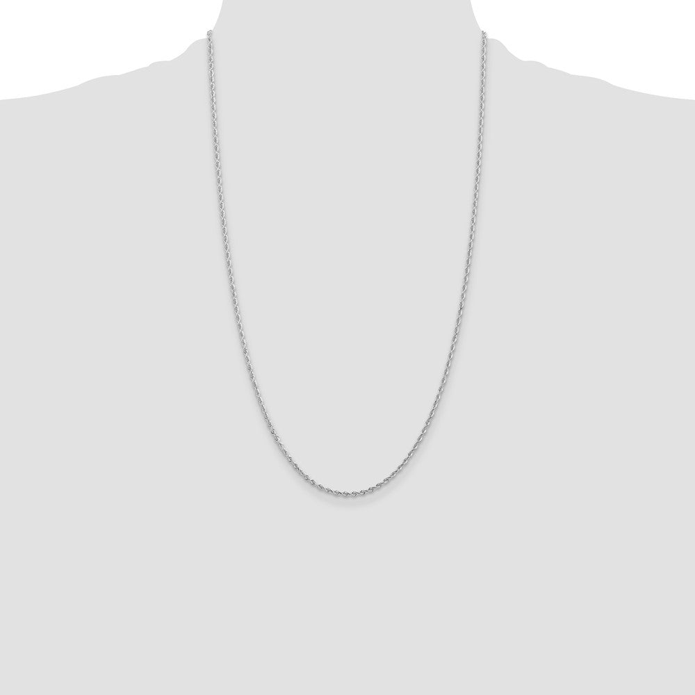 10k White Gold 2 mm D/C Quadruple Rope Chain (4.54 grams)