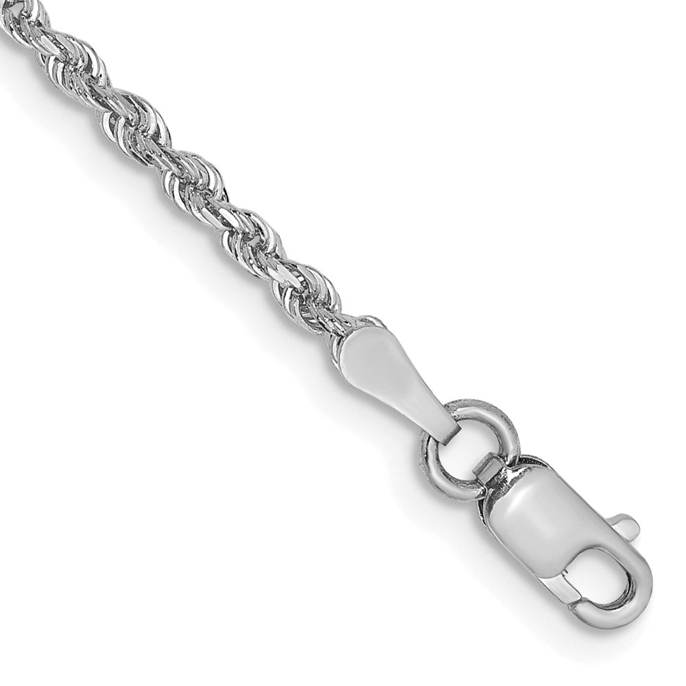 10k White Gold 2 mm D/C Quadruple Rope Bracelet (2.07 grams)