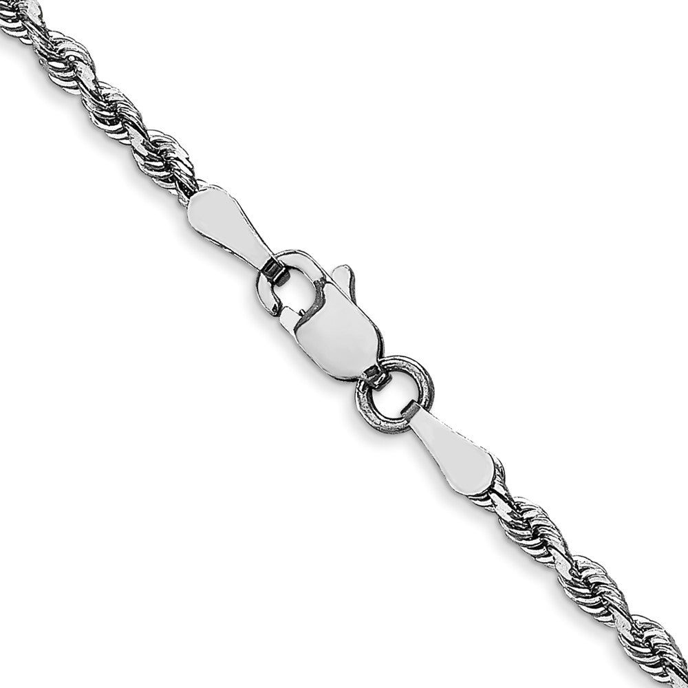 10k White Gold 2.25 mm D/C Quadruple Rope Chain