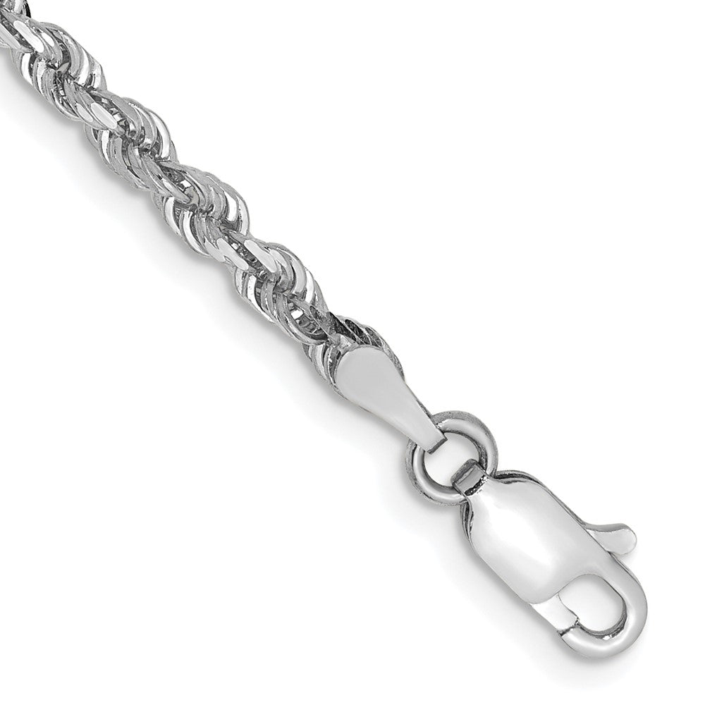 10k White Gold 3 mm D/C Quadruple Rope Bracelet (3.91 grams)