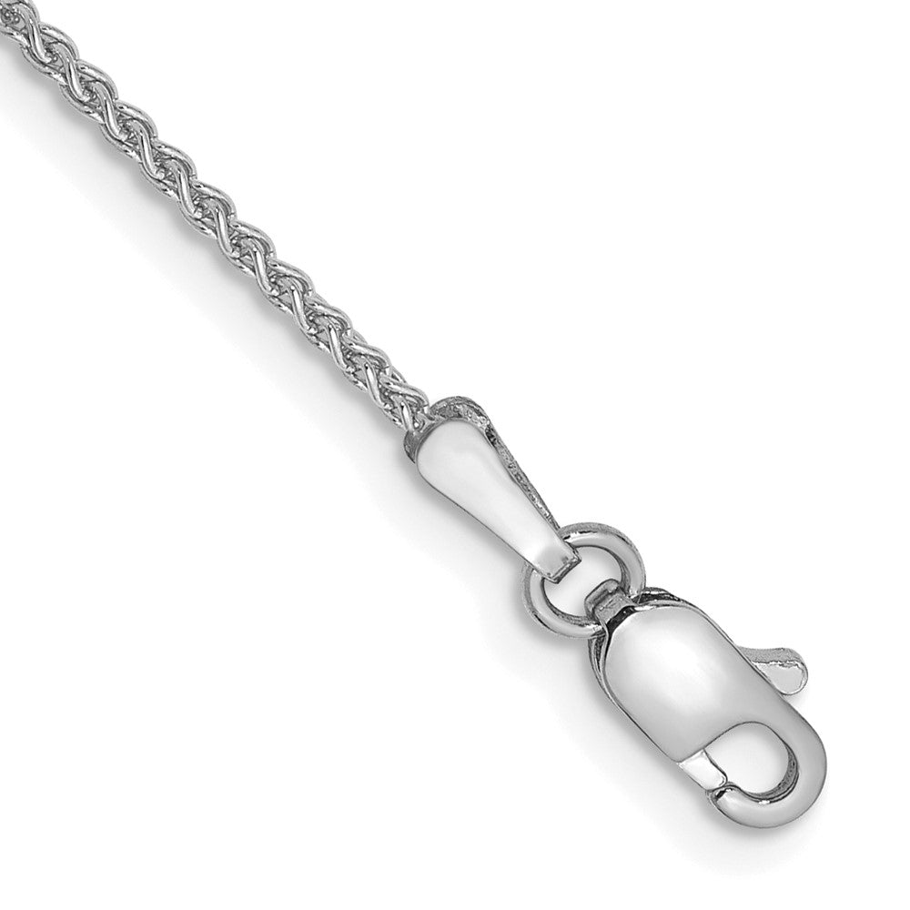 10k White Gold 1.25 mm Spiga Chain Anklet (1.76 grams)