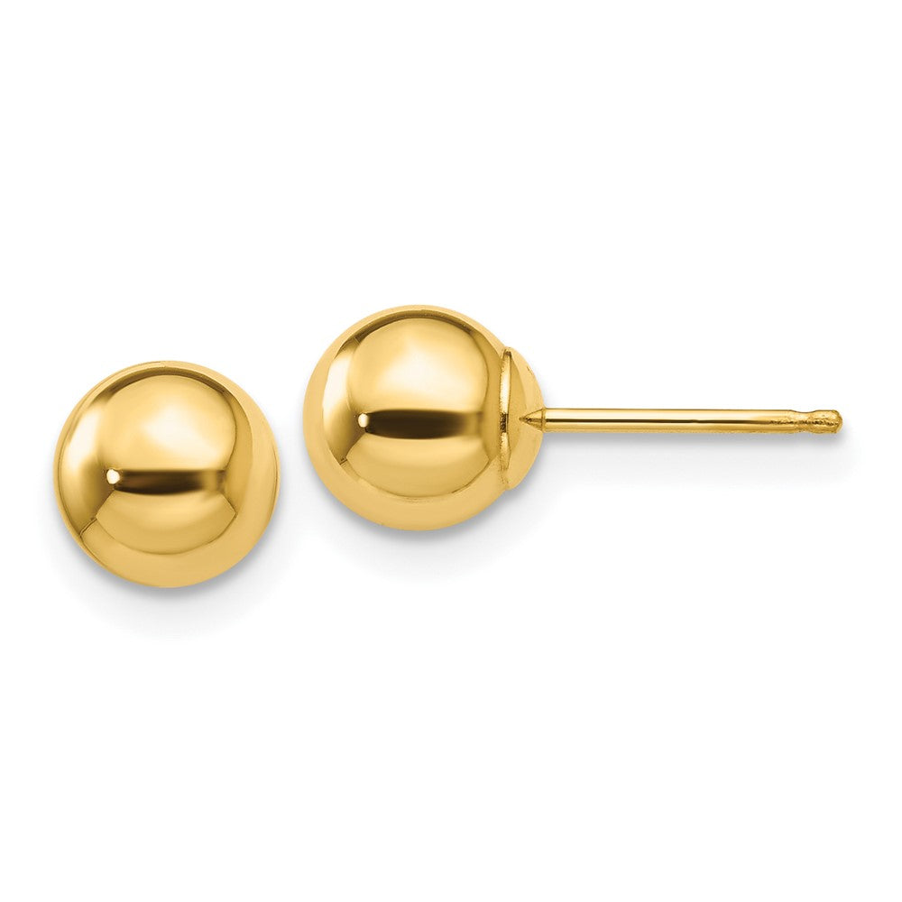 10k Yellow Gold 6 mm Ball Post Earrings (0.25 grams)