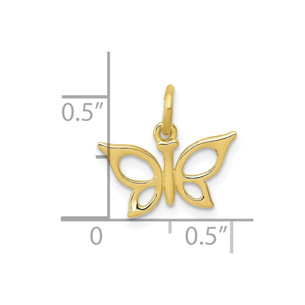 10k Yellow Gold 13 mm Butterfly Charm (0.54 grams)