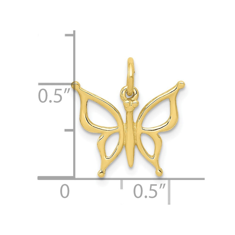 10k Yellow Gold 15 mm Butterfly Charm (0.57 grams)