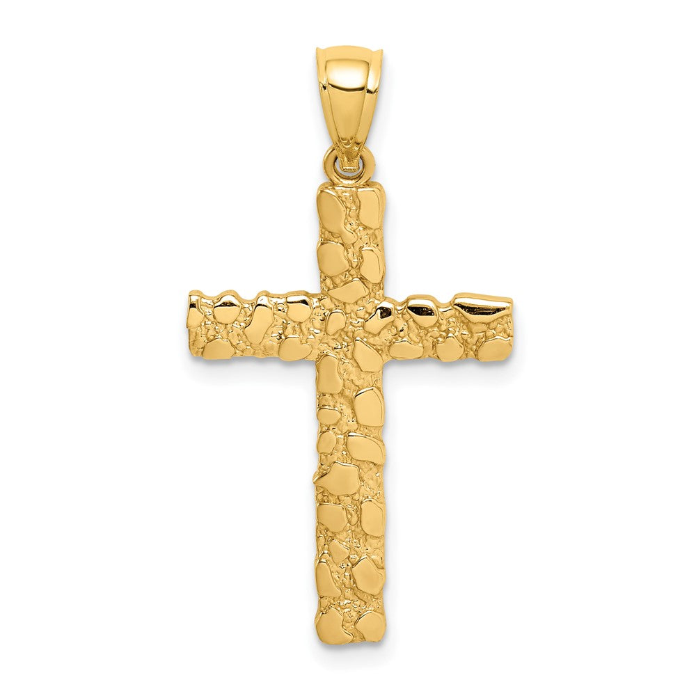 10K Nugget Cross Pendant (0.87 grams)