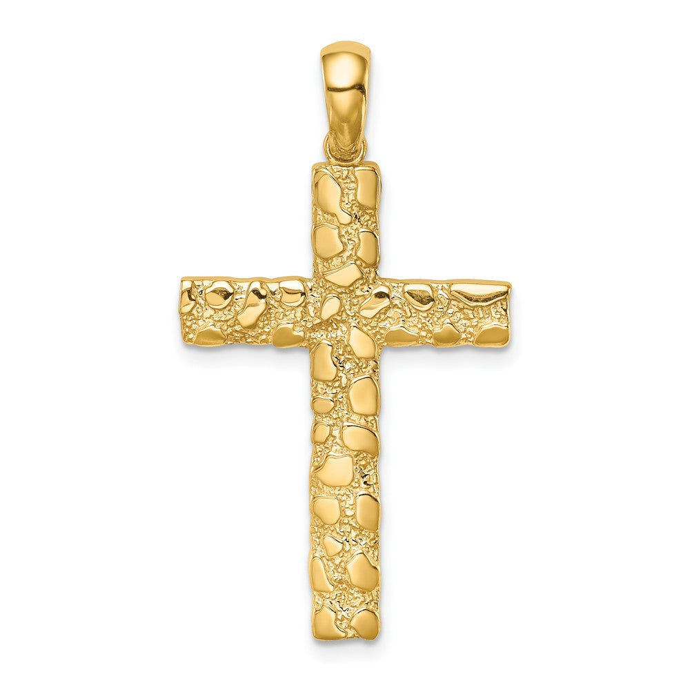 10K Nugget Cross Pendant (1.55 grams)