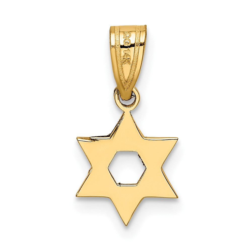 10k Yellow Gold 10 mm Star of David Pendant (0.43 grams)