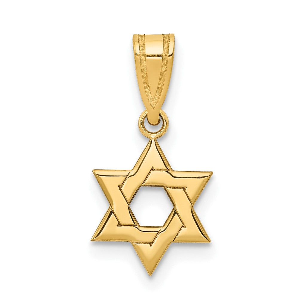 10k Yellow Gold 10 mm Star of David Pendant (0.43 grams)