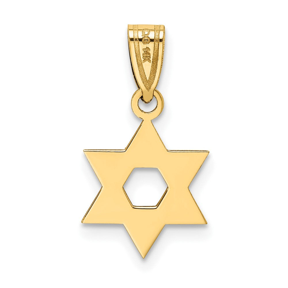 10k Yellow Gold 11 mm Star of David Pendant (0.54 grams)