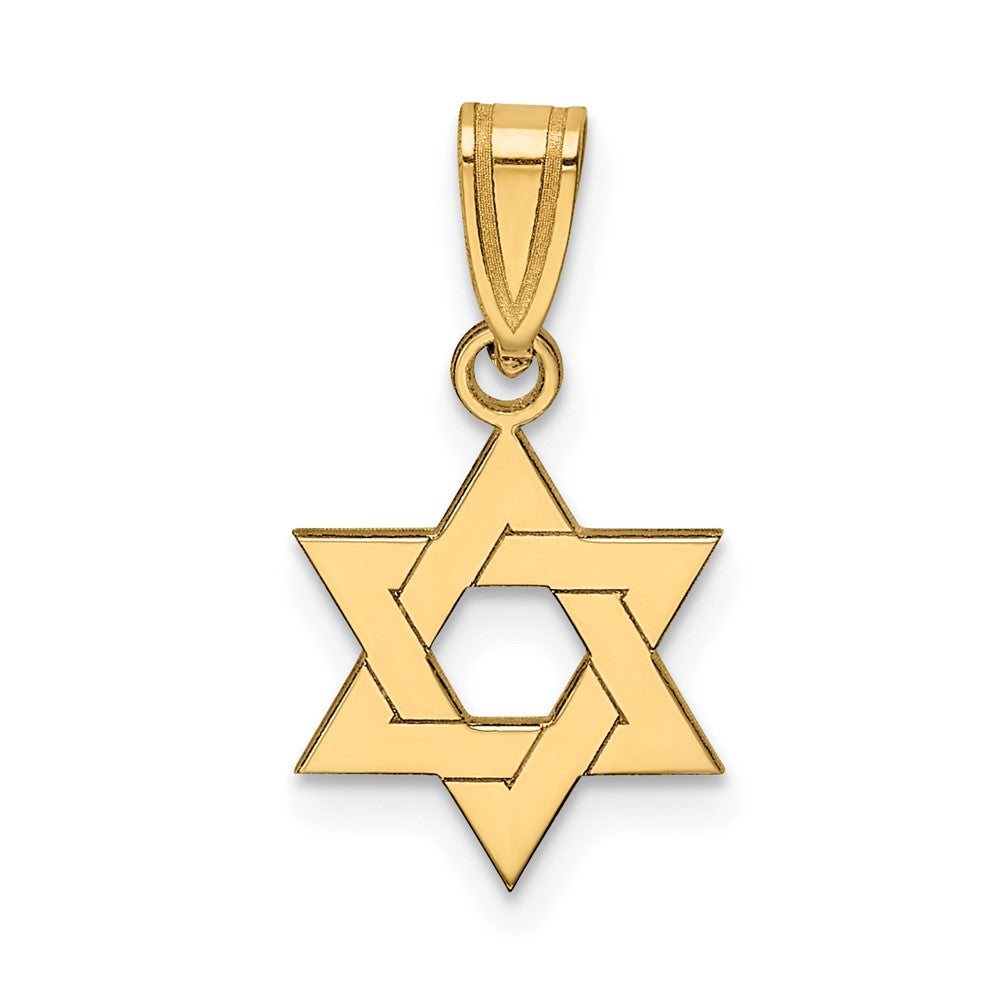 10k Yellow Gold 11 mm Star of David Pendant