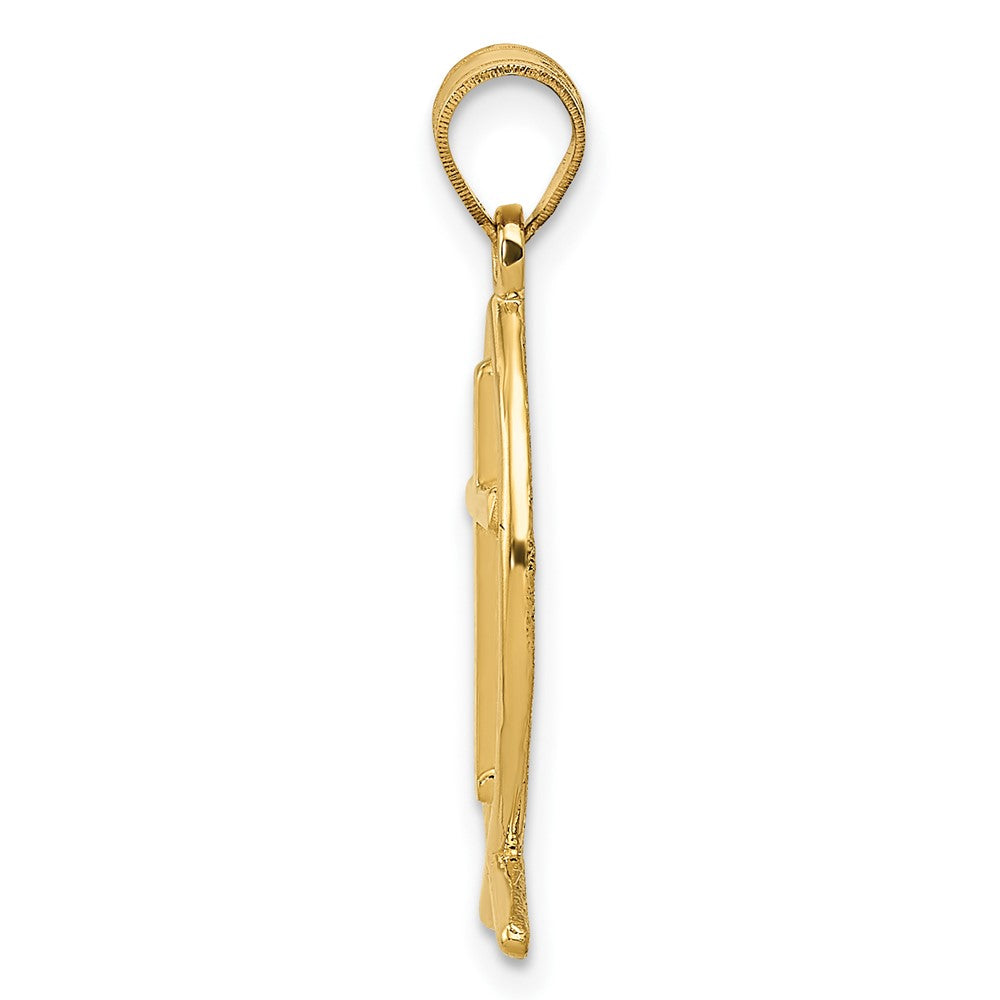 10k Yellow Gold 9 mm Ichthus Fish Pendant (1.07 grams)