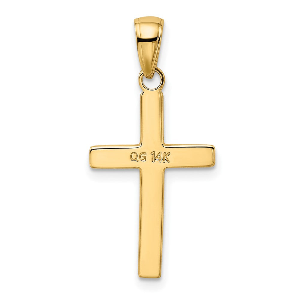 10k Yellow Gold 14 mm Polished Cross Pendant (1.03 grams)