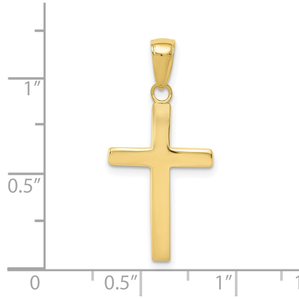 10k Yellow Gold 14 mm Polished Cross Pendant (1.03 grams)