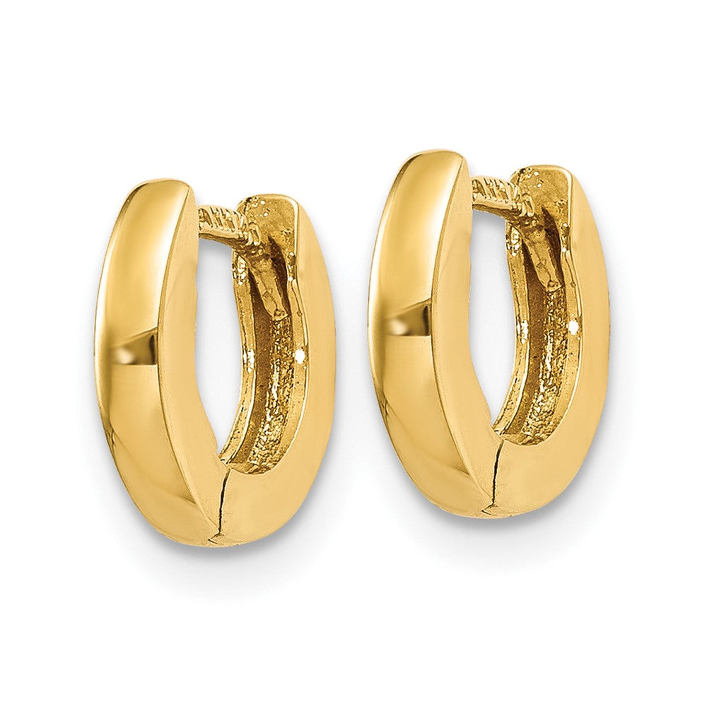 10k Yellow Gold 3 mm Polished Hinged Earrings (1.1 grams)