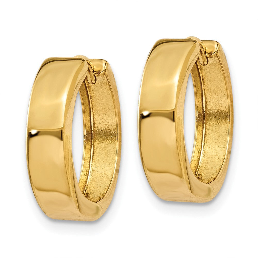 10k Yellow Gold 3.5 mm Square Hinged Hoop Earrings (2.37 grams)