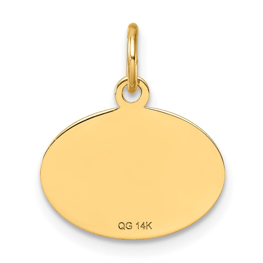 10k Yellow Gold 15.4 mm Oval CLASS OF 2024 Charm (0.51 grams)