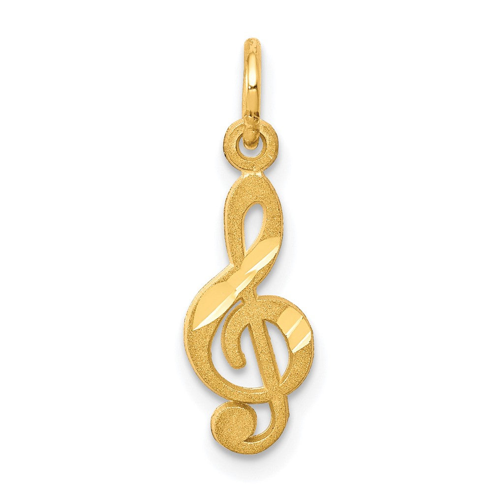10k Yellow Gold 6 mm Small Treble Clef Charm (0.41 grams)
