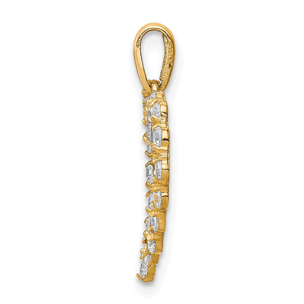 10K CZ Heart Pendant (0.48 grams)